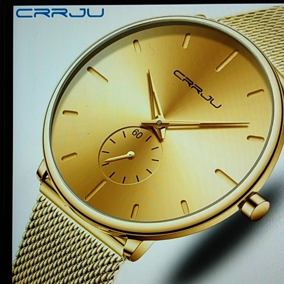 Gold Men Sport Style Quartz waterproof Watch - Picture 2 of 2